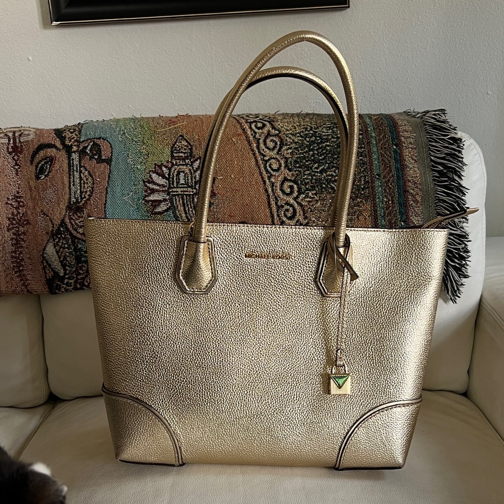 Michael Kors Shimmering Gold Tote Bag